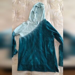 Teal Ombre Women's Hoodie Sweater
